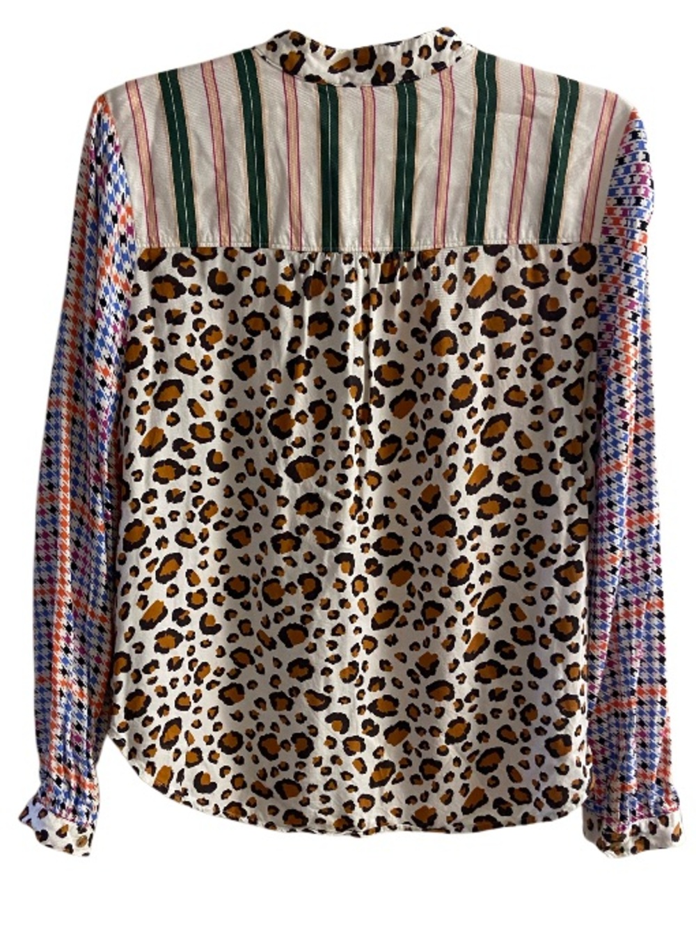 Maeve Anthropologie Bernadette mixed print button front Top Blouse Medium - Picture 5 of 11